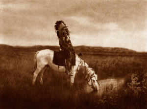 Edward Curtis - An Oasis in the Badlands - Sioux, 1905