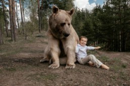 L'ours Stepan joue les modèles pour la photographe russe Olga Barantseva
