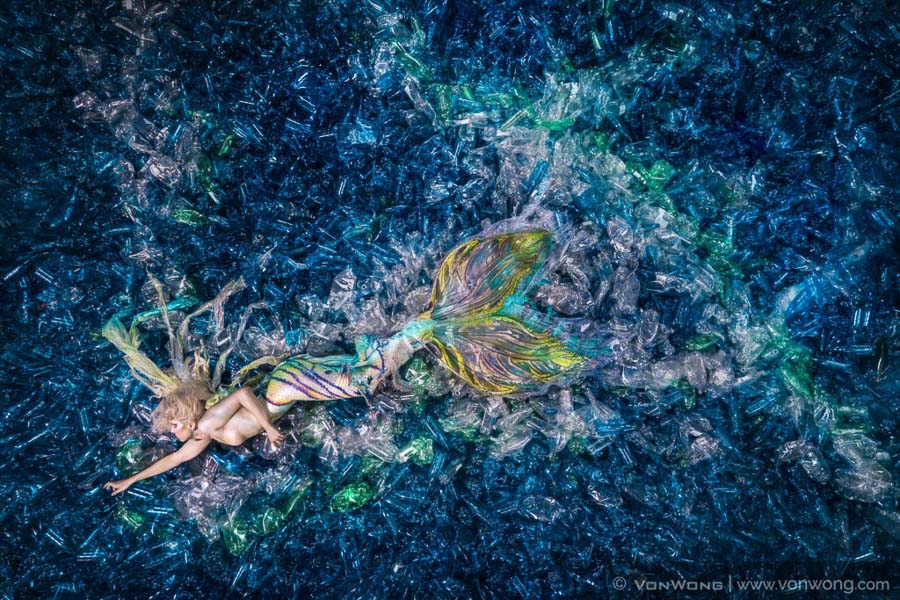Photo - Benjamin Von Wong, Mermaids hate plastic