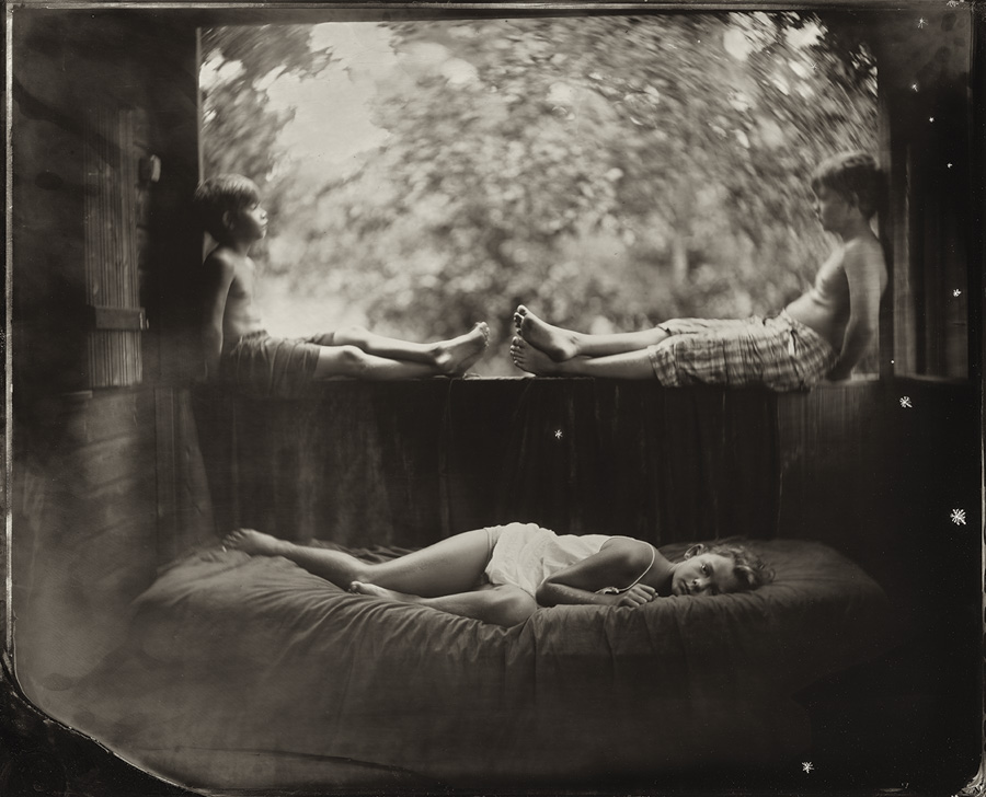 Jacqueline Roberts Nebula enfants avec le procédé du collodion humide