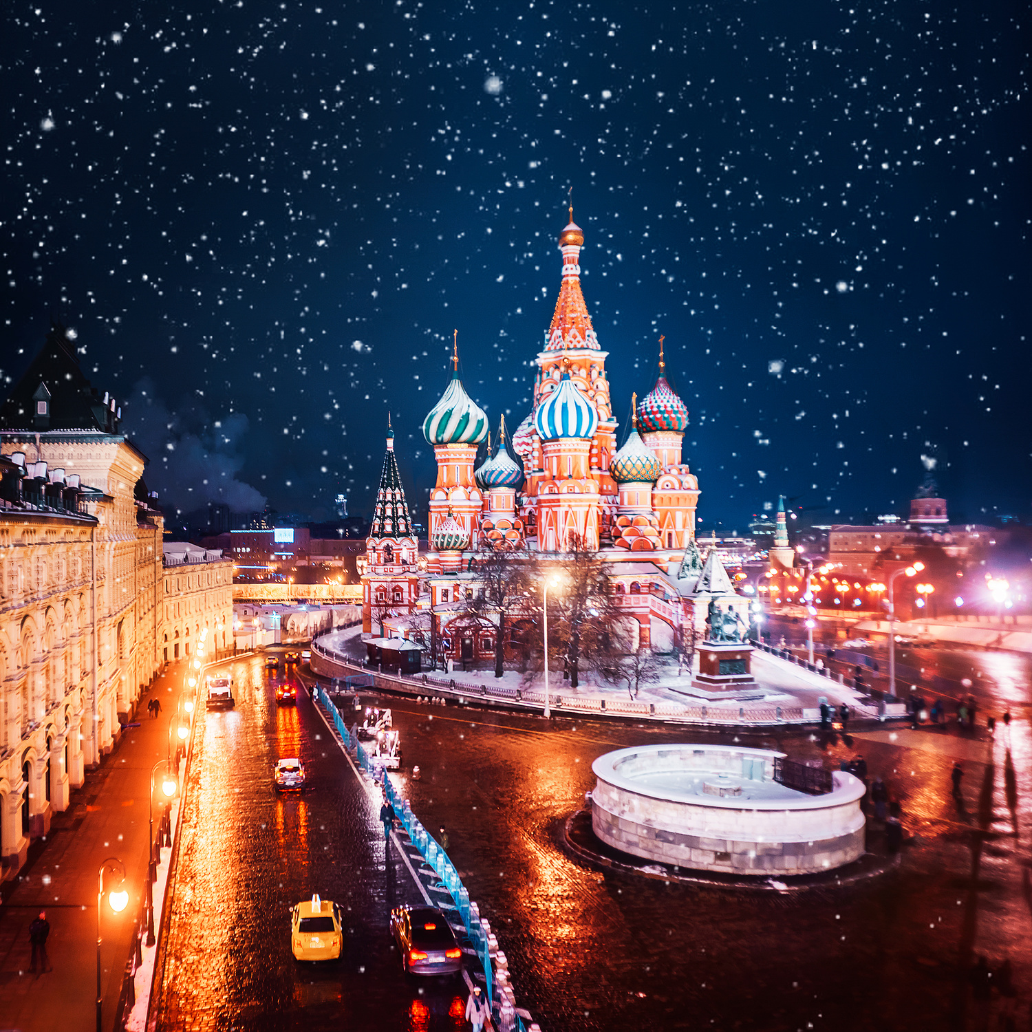 Photo - Kristina Makeeva, hobopeeba, Moscow, Moscou, photo de nuit, hiver, Place rouge, GUM