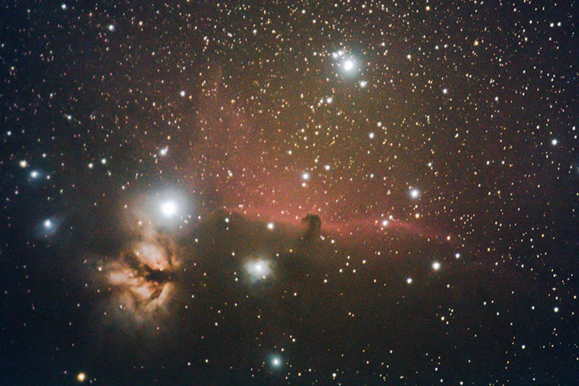 Nébuleuse de la Flamme (NGC2024) et Nébuleuse de la Tête de Cheval (IC434) par Xavier Piron