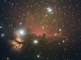Nébuleuse de la Flamme (NGC2024) et Nébuleuse de la Tête de Cheval (IC434) par Xavier Piron
