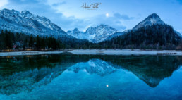 paysage heure bleue en Slovénie