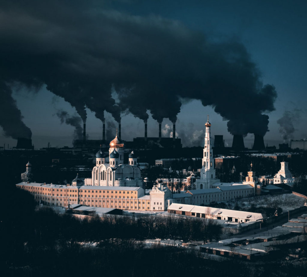 Metaphorical Statement About City and Winter par Sergei Poletaev, Drone photo awards 2021 catégorie Urbain