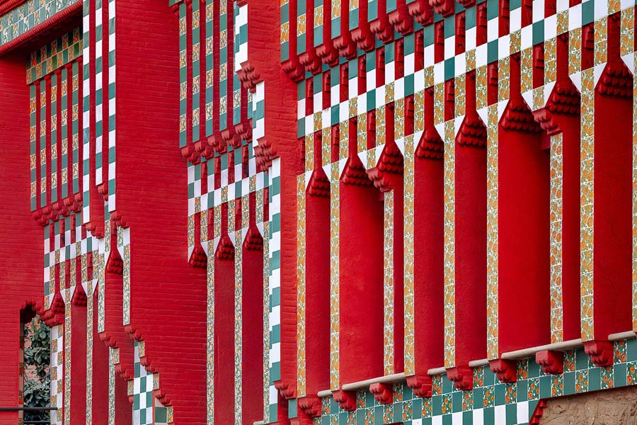 photo architecture, détail de la Casa Vicens par David Cardelús 