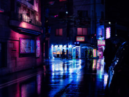 Photo de nuit néons Japon
