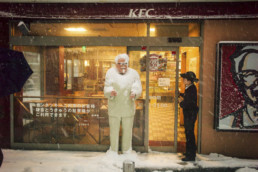 Heavy Snow Day, KFC, Komachi, Kamakura, Feb 2014 ©️ Shin Noguchi