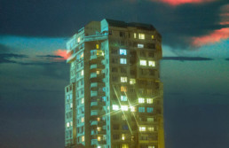 immeuble de nuit en bulgarie