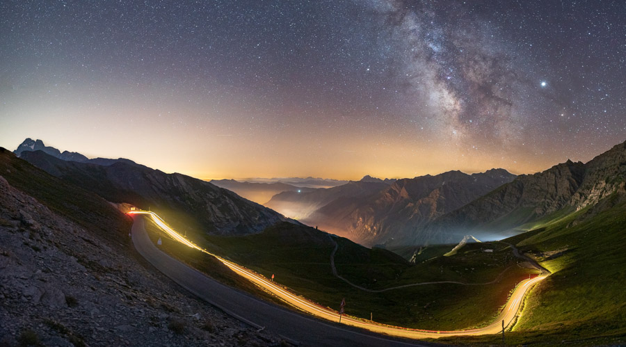 Photographies de paysages nocturnes de puis le col Agnel Queyras par Jean-François Gely