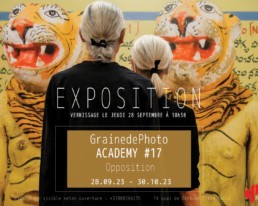 Affiche pour l'exposition Oppositions de la graine de photo academy le 28 septembre 2023 sur l'Île Saint Louis