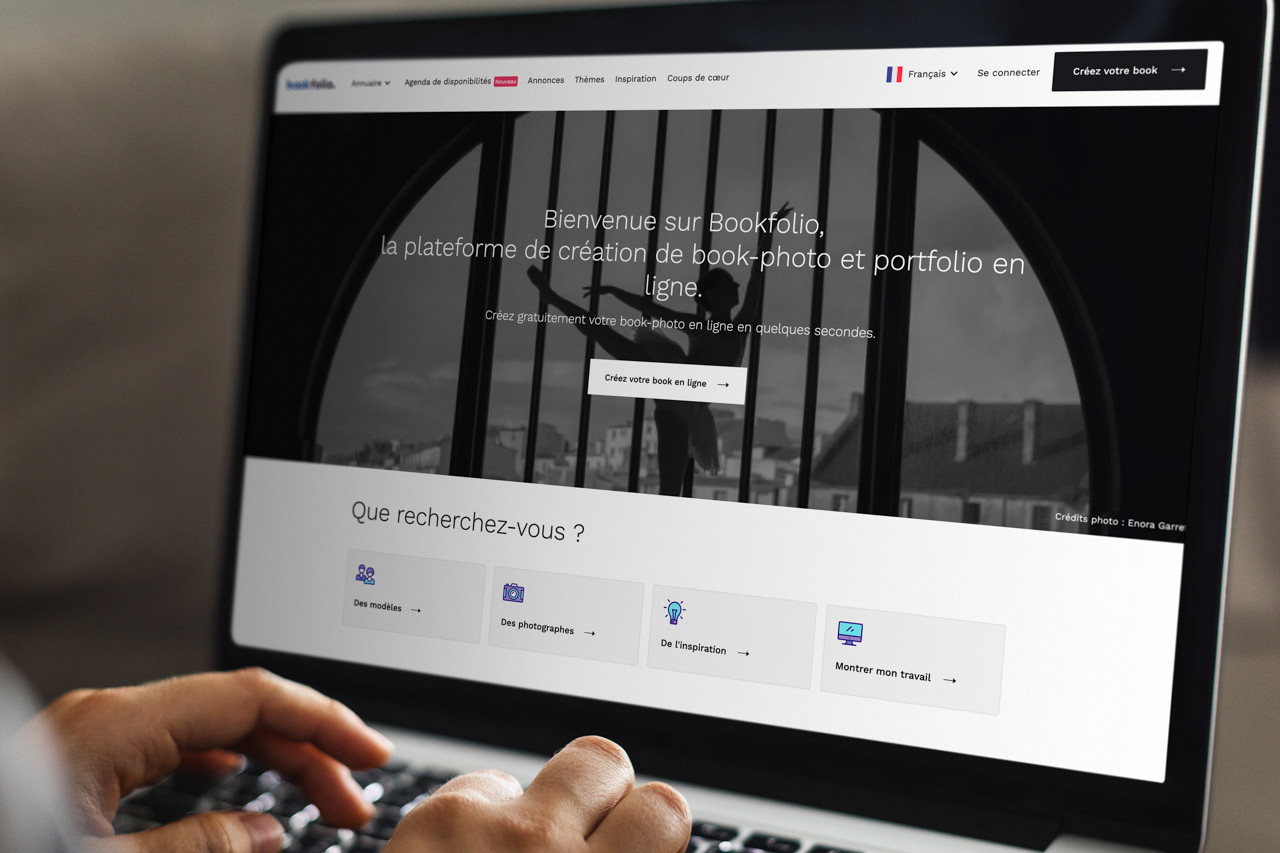 homepage plateforme portfolio bookfolio