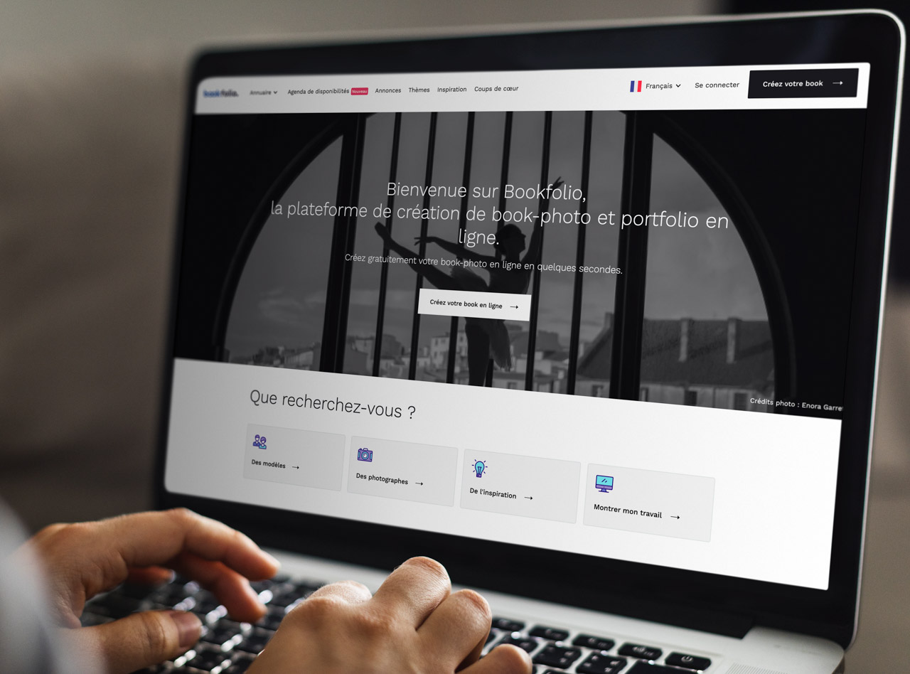 homepage plateforme portfolio bookfolio