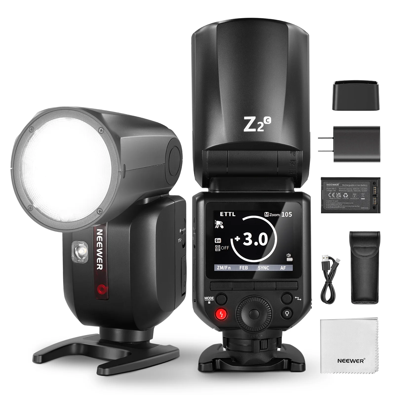 Test du Review NEEWER Z2-C 2.4 G TTL Flash Speedlite à Tête Ronde Canon