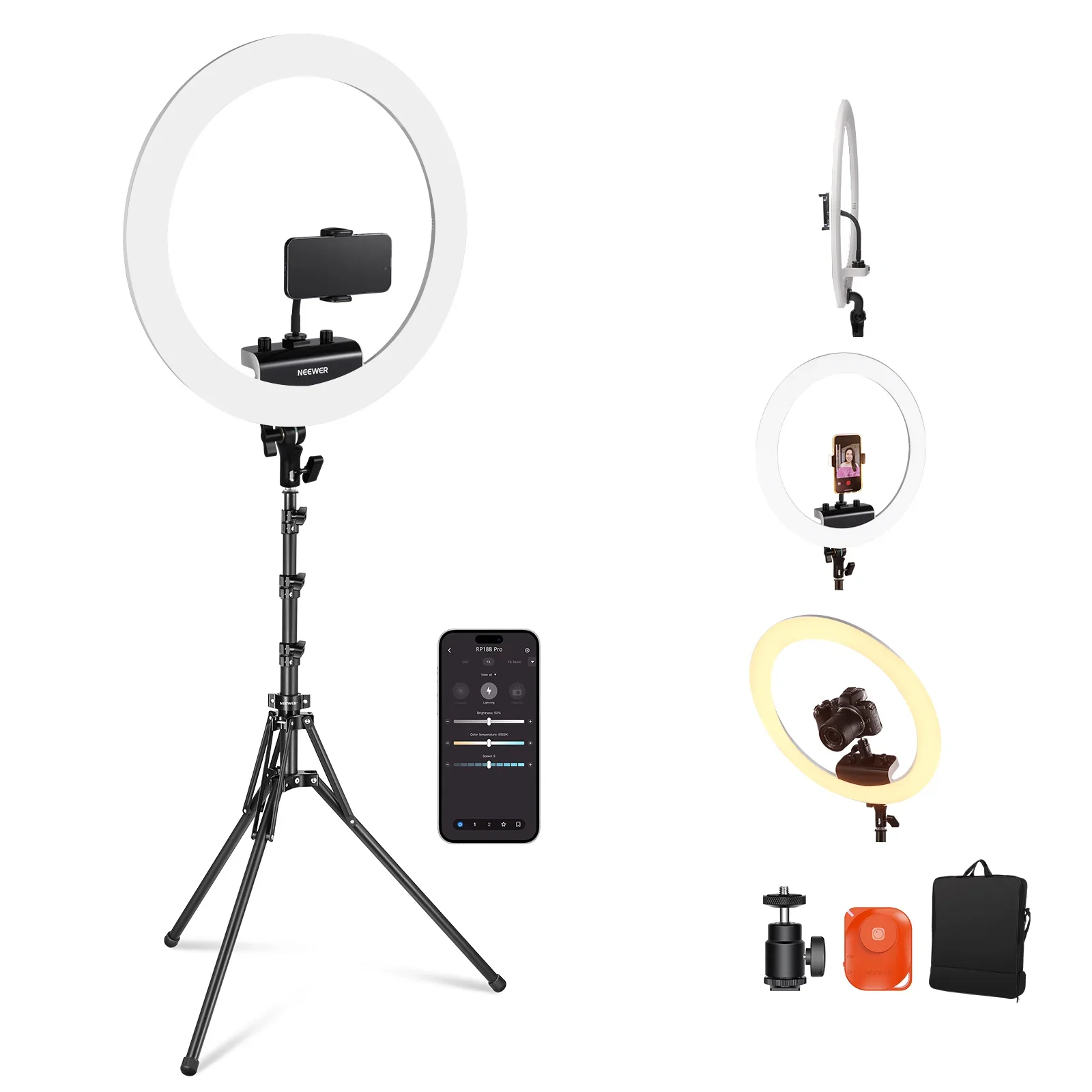 NEEWER Kit Anneau Lumineux RP18B Pro