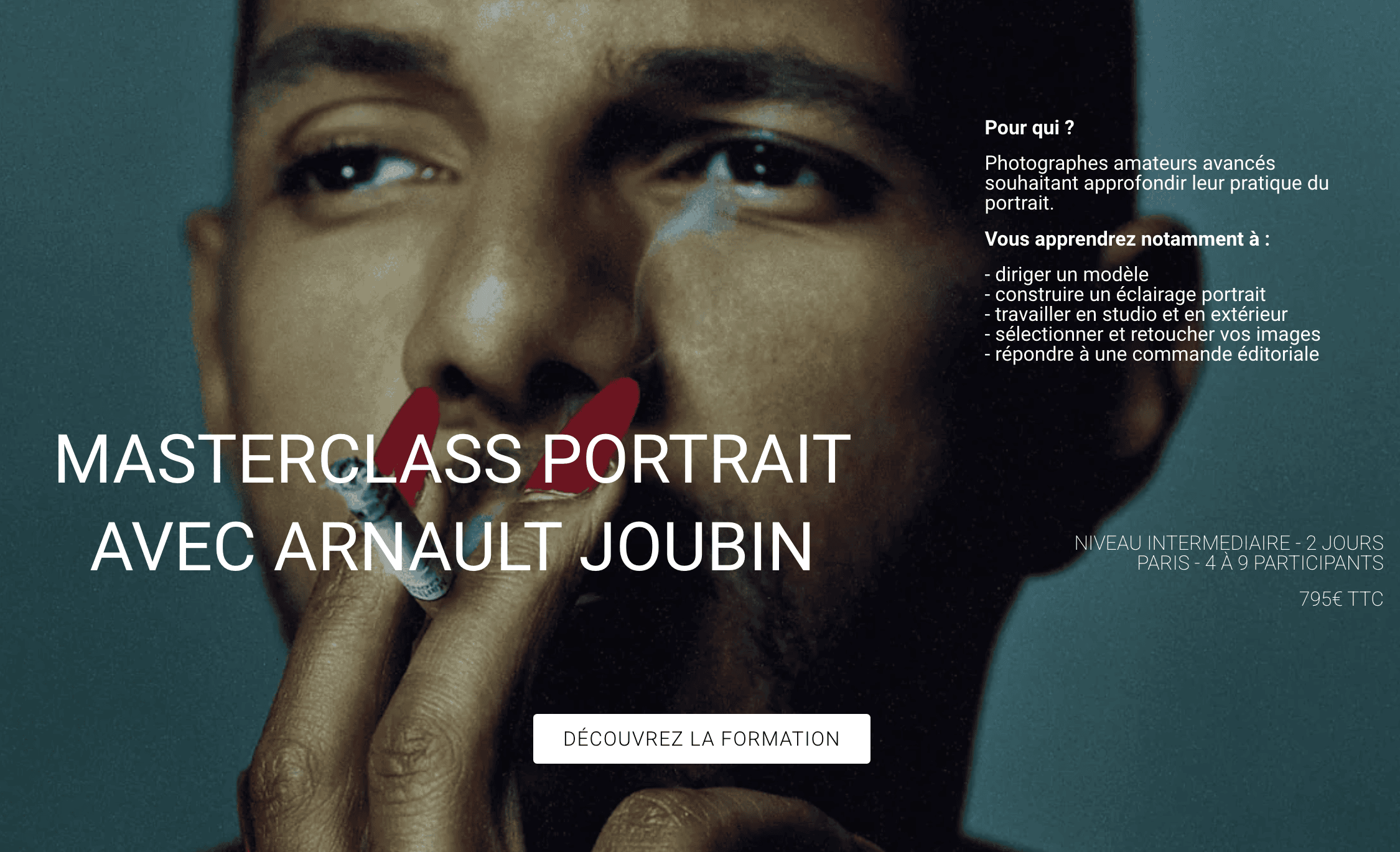 Masterclass Portrait avec Arnault Joubin