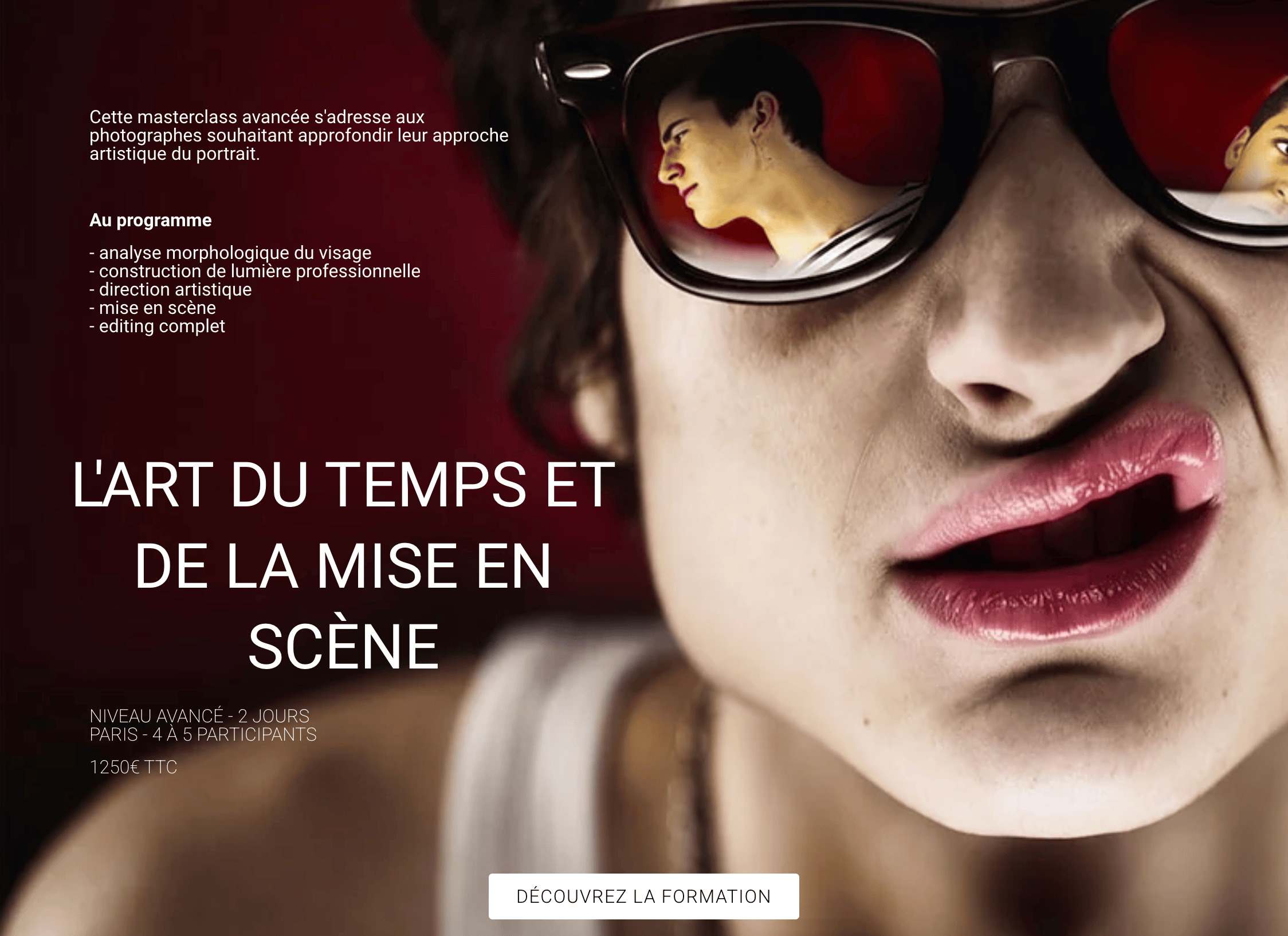 Masterclass Portrait L'art du temps et de la mise en scène avec Arnault Joubin